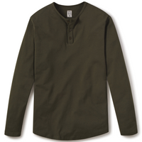 Long Sleeve Henley Olive