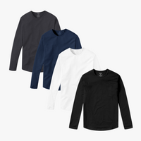 Long Sleeve Curve Crew 4-Pack