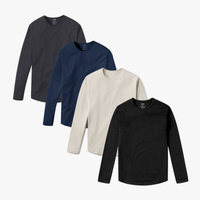 Long Sleeve Curve Crew 4-Pack