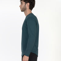 Long Sleeve Curve Crew - Seagreen