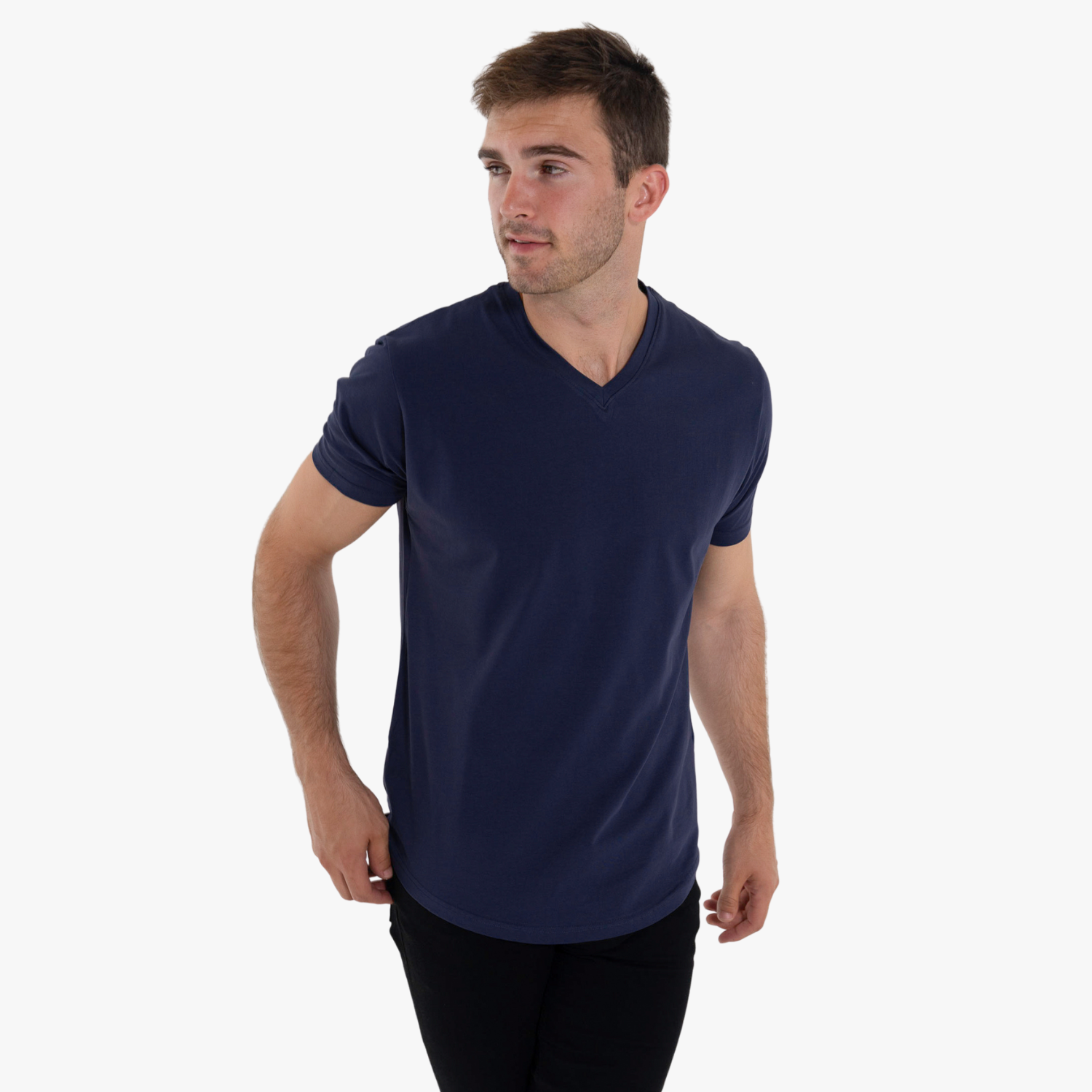 Mens polo t 2024 shirt v neck
