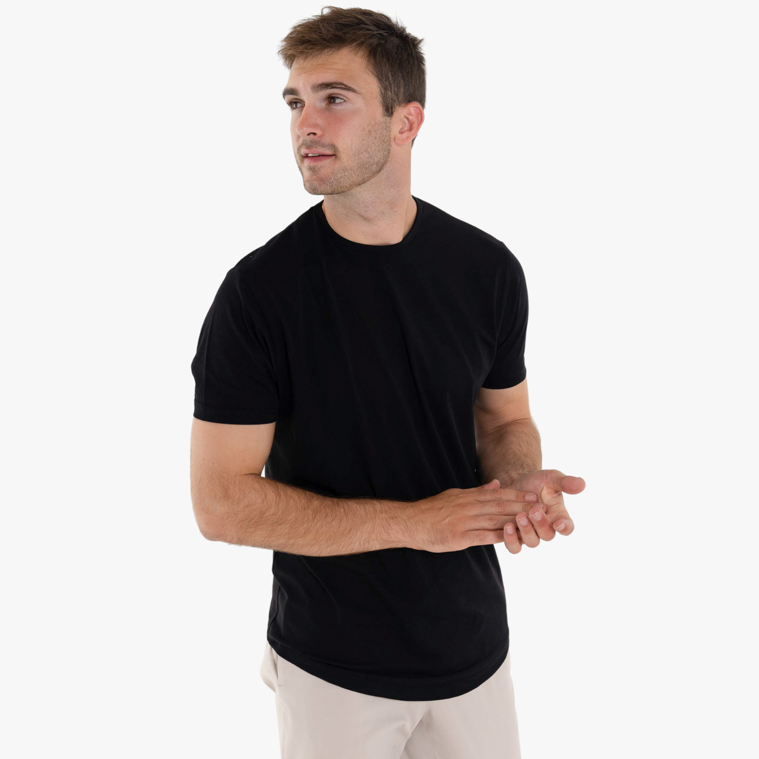 Curved hem t shirt – WYR Wear