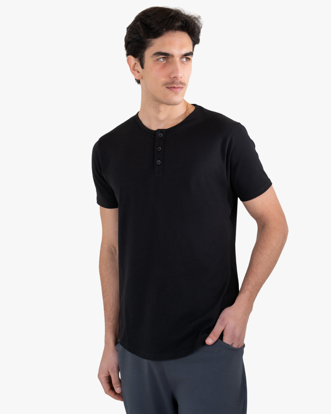 Short Sleeve Henley