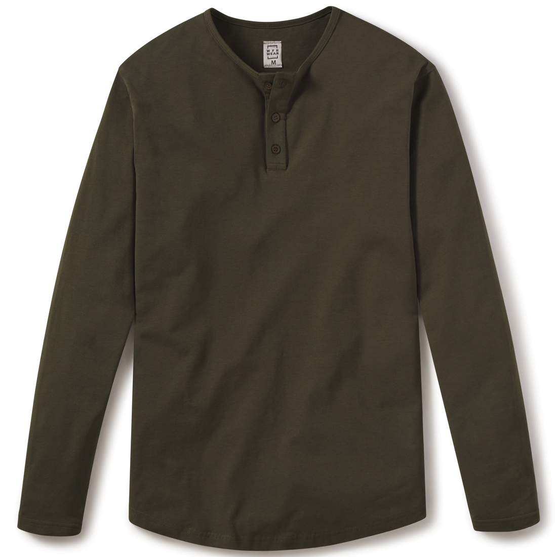Long Sleeve Henley Olive