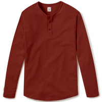 Long Sleeve Henley Oxblood