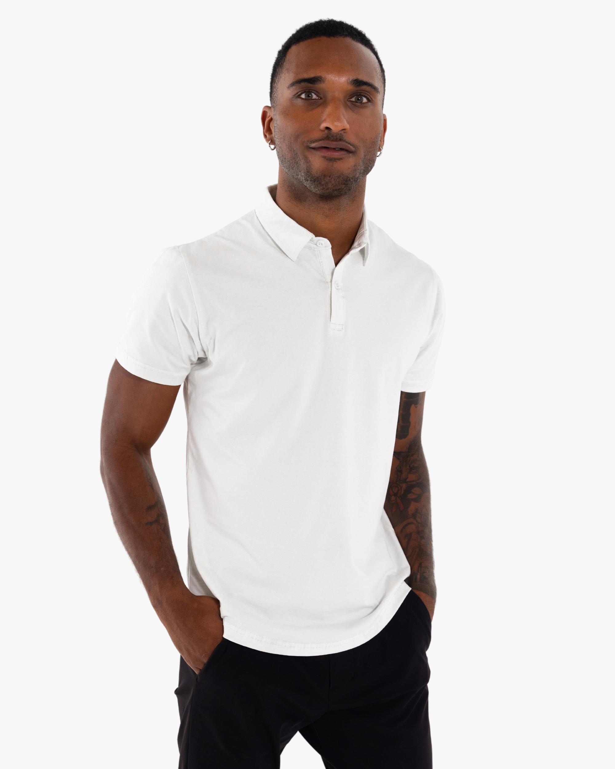 Curved Hem Polo Short Sleeve Shirt � WYR Wear