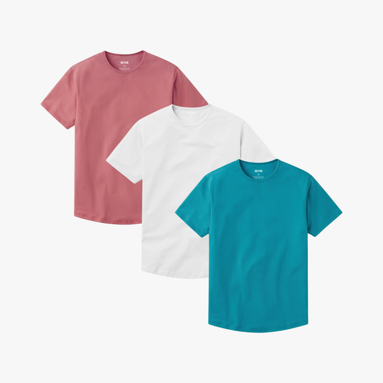 Red White & Blue Curve Crew 3-Pack