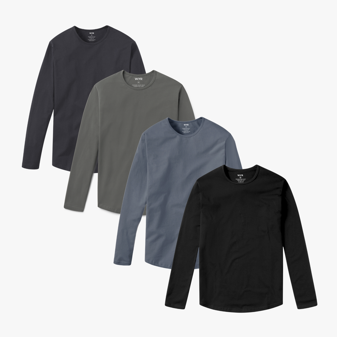 Long Sleeve Curve Crew 4-Pack