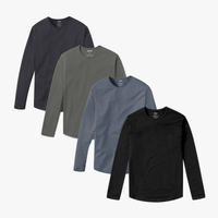 Long Sleeve Curve Crew 4-Pack