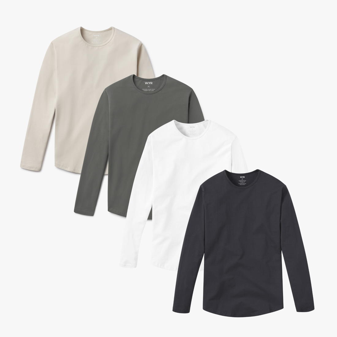 Long Sleeve Curve Crew 4-Pack