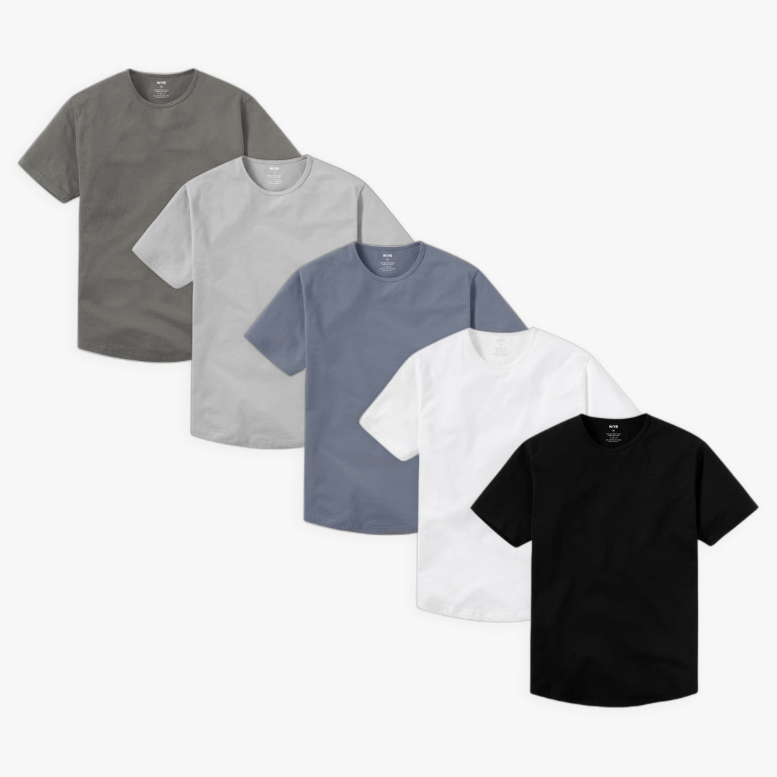 Curve Crew 5-Pack in Sage, Stone, Mineral, White and Black