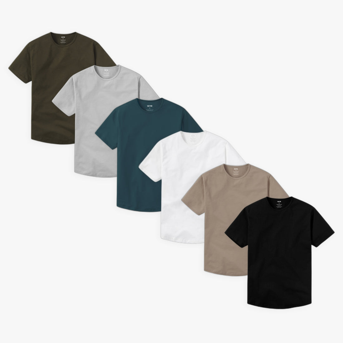 Curve Crew 6-Pack in Olive, Stone, Seagreen, White, Earth and Black