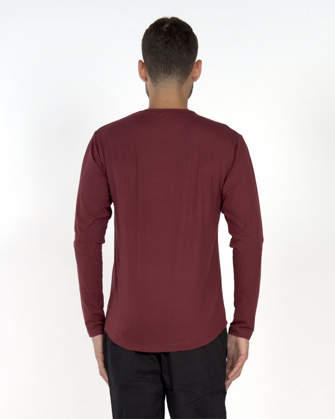 Long Sleeve Curve Crew - Cordovan
