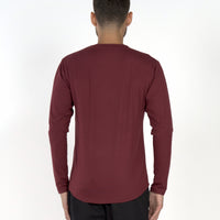 Long Sleeve Curve Crew - Cordovan