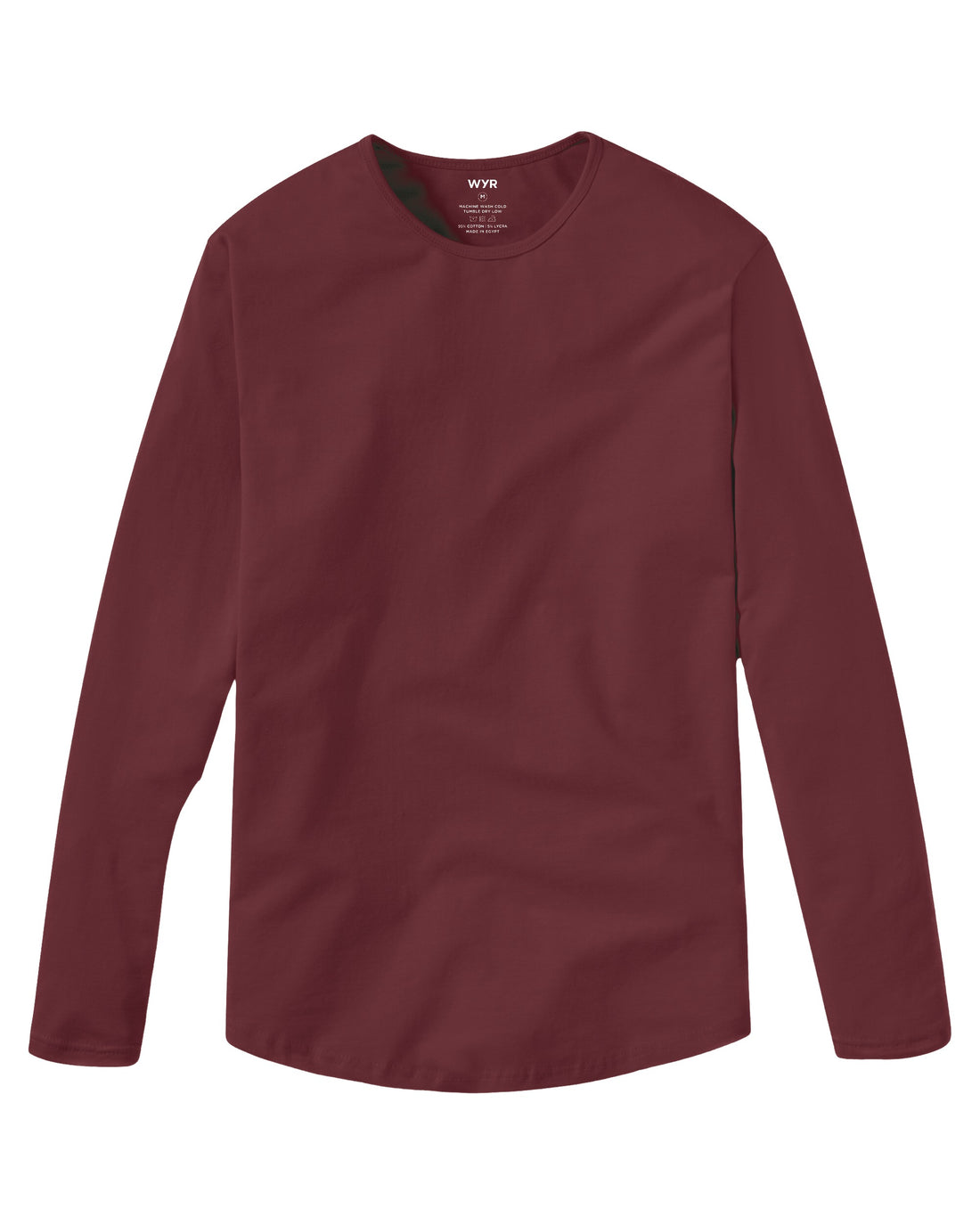 Long Sleeve Curve Crew - Cordovan