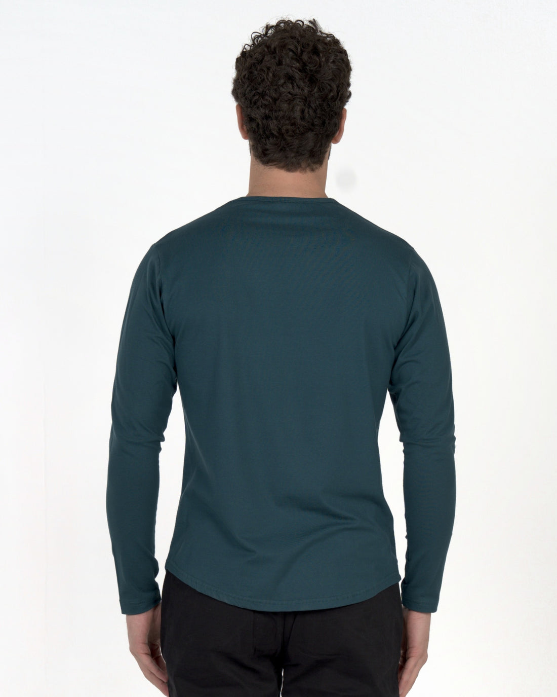 Long Sleeve Curve Crew - Seagreen