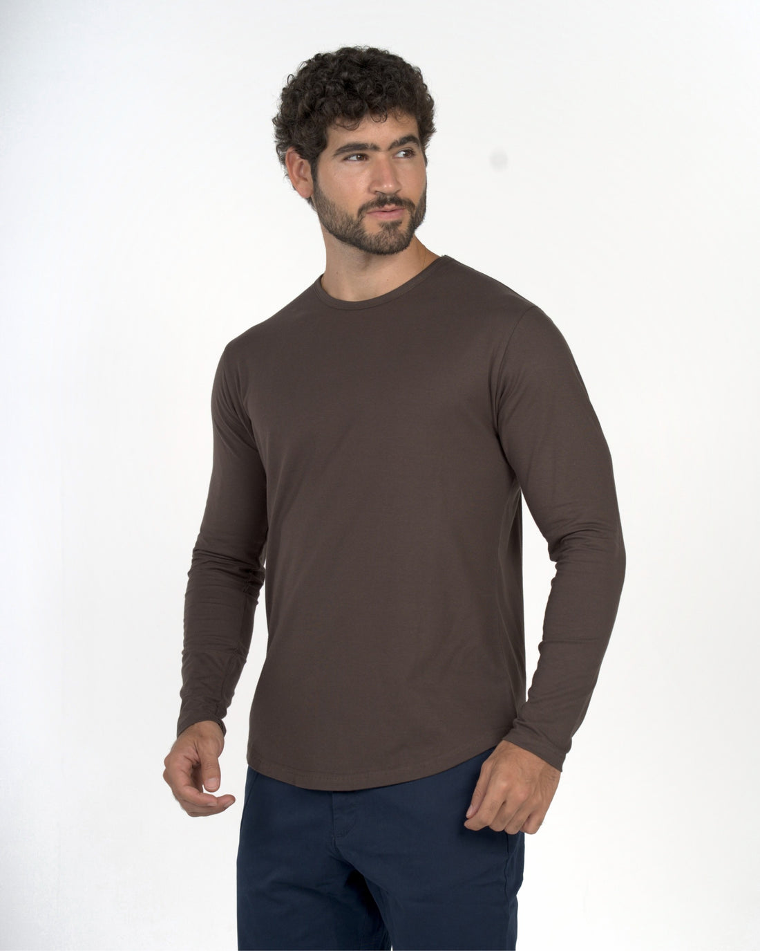 Long Sleeve Curve Crew - Silt