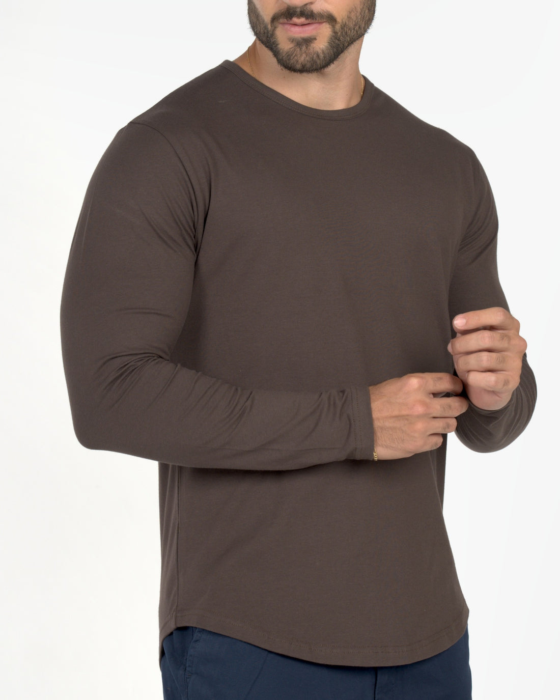 Long Sleeve Curve Crew - Silt