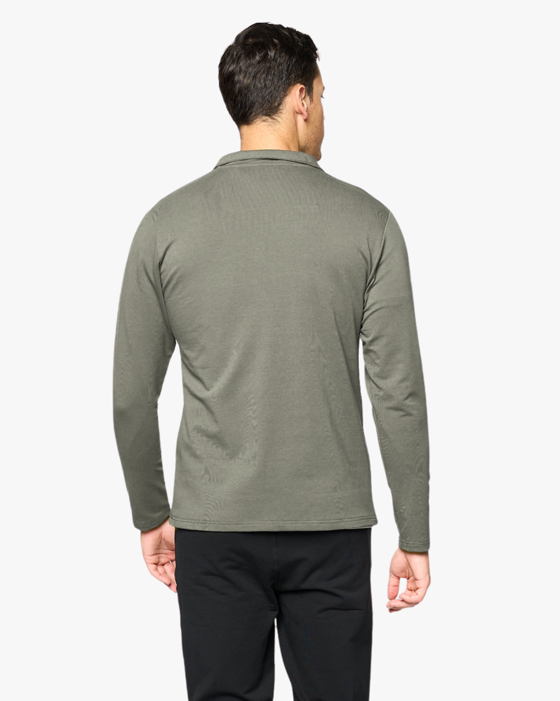 Quarter Zip Sweatshirt in Sage, back
