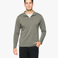 Quarter Zip Sweatshirt in Sage, front