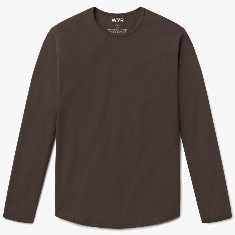 Long Sleeve Curve Crew in Silt
